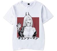 AZKvvKL Chainsaw Man T Tshirts Camisetas y Tops Anime 3D Printed Loose Casual Sports Short Sleeve Tops Power Cosplay Costumes For Men's and Teen Boys(Large)