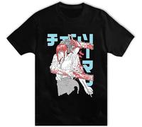 AZKvvKL Chainsaw Man T Tshirts Camisetas y Tops Anime Printed Casual Short Sleeve Tops Denji and Makima Cosplay Costumes for Men's and Teen Boys(Medium)