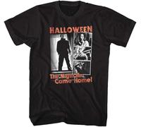 AZKvvKL Halloween Horror Movie Stills The Night HE Came Home Men's T Tshirts Camisetas y Tops Michael Myers Black(Medium)
