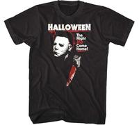 AZKvvKL Halloween Horror Movie The Night He Came Home Men's T Tshirts Camisetas y Tops Bloody Knife Michael(X-Large)
