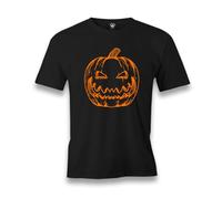 AZKvvKL Halloween - Pumpkin Men's Black TTshirts Camisetas y Tops(Large)