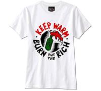 AZKvvKL T-Tshirts Camisetas y Tops Keep Warm Burn out The Rich Anarchy Occupy(Medium)