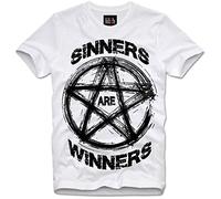 AZKvvKL T-Tshirts Camisetas y Tops Sinners Are Winners Pentagram Baphomet Satan Satanism Satanismus(XX-Large)