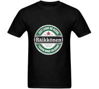 AZKvvKL WiFi HYS-Kj Kimi Raikkonen Leave Me Alone Circular Logo Poster Screw Neck T-Tshirts Camisetas y Tops f Men Black(Large)