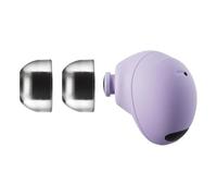 AZLA SednaEarfit Crystal para Galaxy Buds 2 Pro - Tapones para auriculares inalámbricos - Cancelación de ruido, puntas de repuesto - 2 pares (Smoky Black, MS)