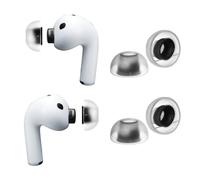 AZLA SednaEarfit MAX - Almohadillas para AirPods Pro 3 - Almohadillas de silicona médica de una sola pieza con ajuste suave, comodidad mejorada y aislamiento de ruido (2 pares) (L)