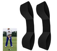Azlanway Banda de ayuda para entrenamiento de swing de golf, 2 bandas de conexión de golf, correa elástica correctora de postura que mejora la mecánica de swing, memoria muscular para principiantes