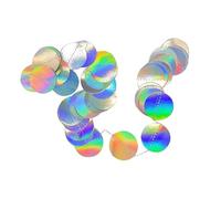 Azlanway Juego de 4 guirnaldas de papel con purpurina, decoración colgante redonda de 52 pies con puntos brillantes, decoración iridescent para cumpleaños, bodas, baby shower, Navidad, Año Nuevo y