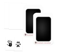 Azlanway Kit de huellas de huellas de mascotas para perros y gatos, 2 juegos de almohadillas de tinta sin tacto para huellas de patas y nariz, kit de almohadilla de tinta con tarjetas de impresión
