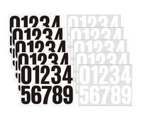 Azlanway Pegatinas con números grandes, 10 hojas, pegatinas de números autoadhesivos, grandes e impermeables para número de puerta, buzón, tienda