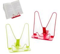 Azlanway Soporte de lectura para libros para niños, 2 unidades, sujetalibros portátiles, soporte ajustable de 7 posiciones y soporte para libros de cocina para leer en la cocina, biblioteca y tareas