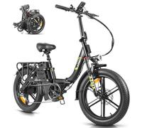 AZMA F1 Bici Eléctrica Plegable, 36V20.8AH(748.8WH) Batería Extraíble,Bicicleta Eléctrica para Adultos con Alcance 150KM, 20“ * 3.0” Fat Tyre E-Bike para Viajeros Urbanos (Negro)