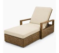AZMAHT Cojín Tumbona: Cojines Tumbonas Jardín Exterior Impermeables, Colchoneta Tumbona Espuma 50D con 6 Cintas De Fijación, Funda Extraíble Lavable con Cremallera,Offwhite,203x66x6cm
