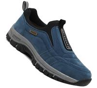 AZMAHT Mocasines sin Cordones para Hombre Waterproof Zapatillas De Senderismo Y Trekking Hombre Zapatos ortopédicos Transpirables para Hombre,Azul,45/275mm
