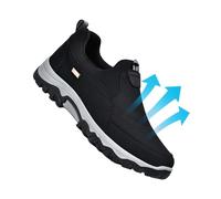 AZMAHT Mocasines Zapatos de Hombre con Alzas Zapatillas sin Cordones Zapatos pies Anchos Zapatillas ortopedicas Hombre Soporte ortopédico para el Arco,Negro,43/265mm