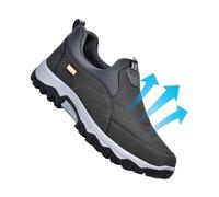 AZMAHT Mocasines Zapatos de Hombre con Alzas Zapatillas sin Cordones Zapatos pies Anchos Zapatillas ortopedicas Hombre Soporte ortopédico para el Arco,Gris,42/260mm