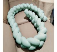 AZMAHT Trenza Almohada de Serpiente de Nudo Alfombra Anticolisión para Cama Cojin Infantil Protección Cama Trenza para AnticolisióN Chichonera Cuna Adecuado,R22,200CM