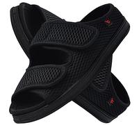 AZMAHT Zapatillas Especiales para Juanetes y Diabéticos, Zapatos Ortopédicos de Ancho Especial para Mujer con Obesidad, Negro, 39