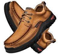 AZMAHT Zapatillas ortopédicas para Hombre Mocasines sin Cordones para Hombre Hombres Elegante Mocasines Comodidad Cuero PU Zapatos de Conducir Estiloso Pantuflas,Marrón,42/260mm