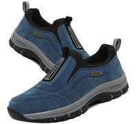 AZMAHT Zapatos de Senderismo Impermeables para Hombres Zapatillas de Deporte para Senderismo Mochilero Al Aire Libre Zapatos de Escalada para Acampar,Azul,45/275mm