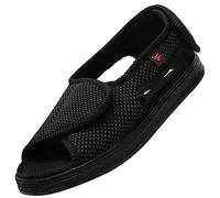 AZMAHT Zapatos Especiales para Juanetes, Zapatillas Mujer Ortopedica, Zapatos Juanetes Mujer, Zapatos Ortopedicos Mujer Ancho Especial, Calzado para Fascitis Plantar Mujer,Negro,34