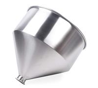 AZMANI Tolva para Máquina de Llenado de Acero Inoxidable 304 Grado Alimenticio, Embudo Industrial para Líquidos y Pastas de 10L 30L 50L, Salida de 50,5mm 64mm para Envasado de Salsas Aceites y Cremas