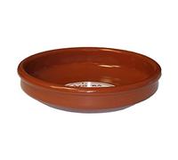 Azofra - Cazuela redonda de barro, diámetro exterior 22.5 cm, diámetro interior 20.4 cm, apta para vitro y horno