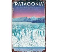 AZOLID Letrero de lata de metal Patagonia, Argentina Viaje Estaño Signos Vintage Bar Club Cueva Casa Cocina Decoración de Pared Rústico Cartel de Metal Decoración Divertida 14x20CM