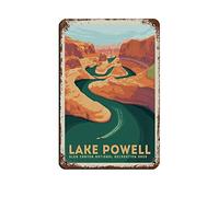 AZOLID Letreros de metal divertidos de lata Lake Powell Arizona Utah para viajes, hogar, cocina, rústico, decoración de pared, 14 x 20 cm