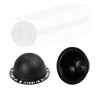Azonelife 2PCS Cápsulas de Café Recargables Vertuo Pods Cápsulas Vertuo Reutilizables, Taza de Cápsula de Café con Tapas de Papel de Aluminio para Nespresso Vertuo