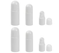 Azonelife 6 Piezas Botellas con Rodillo Vacías para Aceites Esenciales, Aceite Esencial Botella Vacío, Blanco Rellenables Roll on Botellas de Plástico para Perfumes, Cosméticos, 30ml/50ml/60ml