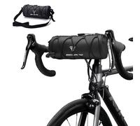Azonelife Bolsa Manillar Bicicleta Impermeable, Bolsa Rodillo de Manillar para Bicicleta, Bolsa Delantera para Manillar, 2.4L Bolsa Frontal para Bicicleta con Correa de Hombro para Bicicleta (Negro)