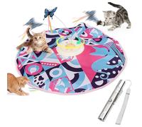 Azonelife Juguete de Gato Interactivo con Bolígrafo Puntero con Luz para Gatos, Eléctrico Inteligente Ejercicio Juguete con Mariposa Revoloteando, Juegos para Gato de Caza para Gatitos Interior