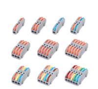 AZOOB Fast Wire Electrical Connectors Compact 1 2 3 4 5 Pin Splitter Push-in Cable Wire Connector Fast Terminal Block ERTEYIN(P422C,100 PCS)