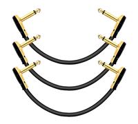 AZOR Cable de conexin para guitarra, ngulo recto de 1/4 pulgadas, 4 pulgadas, 10 cm, cables de instrumentos para pedal de efectos de guitarra,