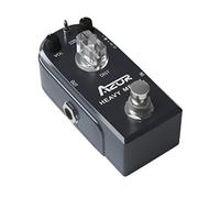 AZOR Pedal de efectos de guitarra de distorsión de metal pesado 3 modos controles con verdadera derivación de aleación de aluminio AP-321