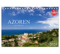 Azoren - São Miguel (Tischkalender 2026 DIN A5 quer), CALVENDO Monatskalender: Die Azoren - eine wunderschöne Inselgruppe inmitten des Atlantik. Der ... São Miguel von seiner schönsten Seite.