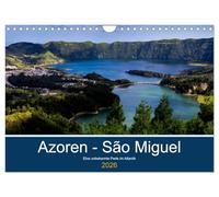 Azoren - São Miguel (Wandkalender 2026 DIN A4 quer), CALVENDO Monatskalender: Azoren - São Miguel - unbekannte Perle im Atlantik