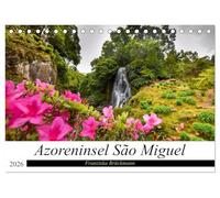 Azoreninsel São Miguel (Tischkalender 2026 DIN A5 quer), CALVENDO Monatskalender: Vulkane mit Kraterseen, tolle Strände, Wasserfälle und Dschungel - all dies findet man auf einer Insel.