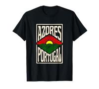 Azores Vintage Surf Portugal Sol Y Olas Retro Vacaciones Camiseta