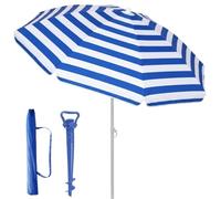 azorex Sombrilla de Playa de Aluminio 180/200/220cm - Parasol Inclinable con Protección UV, Ventilación Antiviento, Incluye Bolsa de Transporte (220CM)