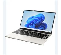 Azpen Laptop X1500 FHD Windows 11 de 15.6 pulgadas, procesador AMD A9-9400, 4 GB de RAM, 128 GB de almacenamiento, gráficos Radeon R5, con Lifetime Office 365 y funda de transporte (champán)