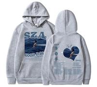 AZPZM SZA SOS Good Days Sudadera con Capucha, Self-Love and Self-Acceptance Sudadera con Capucha de Algodón Unisex. (L,Grey)
