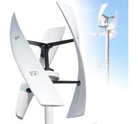 AZQOHMIS Aerogenerador Vertical silencioso de 18000 W, generador de Eje Vertical de 3 Palas, 12 V, 24 V, 48 V, 220 V con Controlador para Uso doméstico, diseño de levitación magnética eficiente.