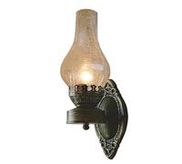 AZQOHMIS Aplique de Pared Antiguo de Queroseno con Vidrio Esmerilado, Estilo Industrial Vintage de Hierro Forjado, lámpara de Pared Decorativa de Estilo rústico para Dormitorio (Transparente).