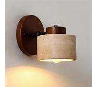 AZQOHMIS Aplique de Pared Estilo Granja con mármol, Ajustable, de Piedra travertino, con cableado Fijo, Base E26/E27, lámpara de Pared Minimalista Decorativa para Sala de Estar.