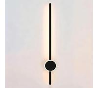 AZQOHMIS Aplique de Pared Lineal Moderno Minimalista de 3 Colores, Regulable, de Metal y acrílico con Acabado Negro, Decorativo para Sala de Estar o recibidor (80 cm/31,5").