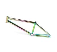 AZQOHMIS Cuadro de Bicicleta BMX de 20", Cuadro de Bicicleta de cromoly, Cuadro de Bicicleta de Dirt Jump de una Sola Velocidad, BB73mm, 2,6 kg (Multicolor)