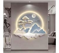 AZQOHMIS Decoración de Pared 3D, esculturas de Pared Modernas de Metal, esculturas Colgantes para decoración de Dormitorio, Sala de Estar, Comedor, decoración de Pared de Dormitorio/1
