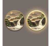 AZQOHMIS Decoración de Pared LED, Arte Mural con Control Remoto, esculturas de Pared 3D